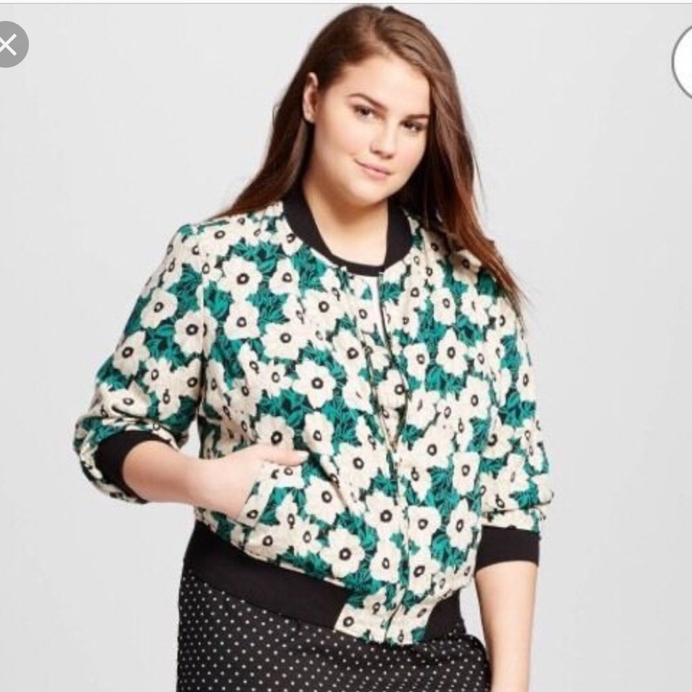 ✨HOST PICK✨who what wear floral bomber jacket